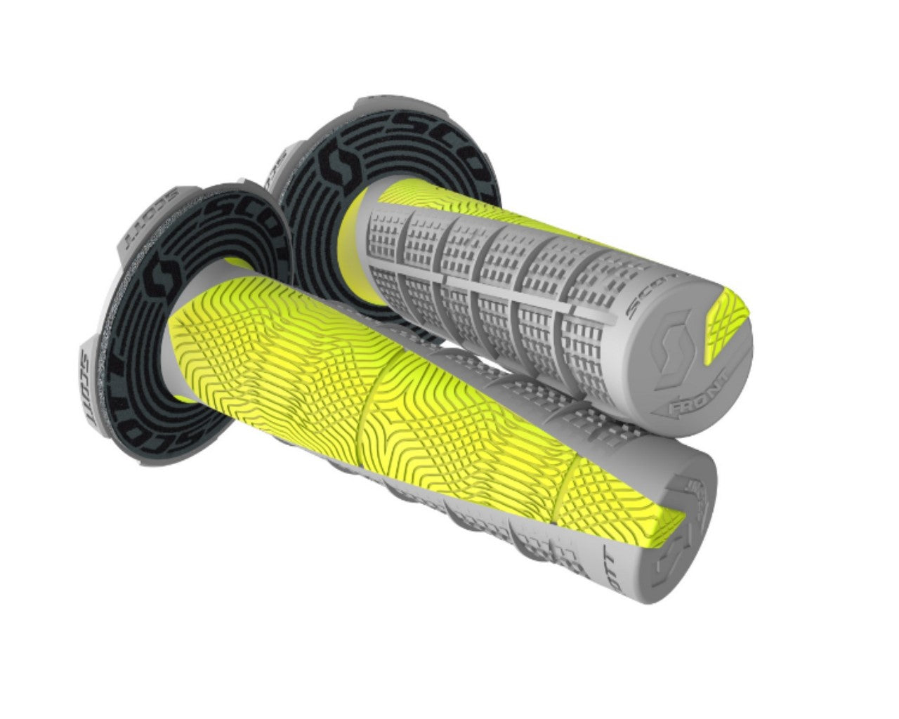 Scott Scott MX Grips Deuce + Donut Grip 7/8"` B;ack/Yellow 0630-3002