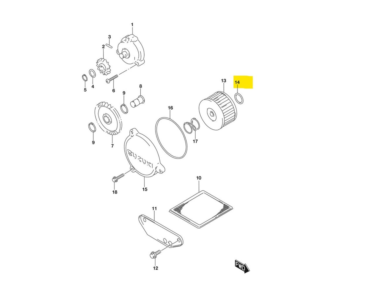 Suzuki OEM O-Ring Oil Filter and more Multi Fit DR650 DR LS650 DL650 09280-15007