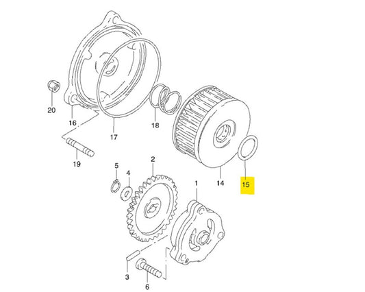 Suzuki OEM O-Ring Oil Filter and more Multi Fit DR650 DR LS650 DL650 09280-15007