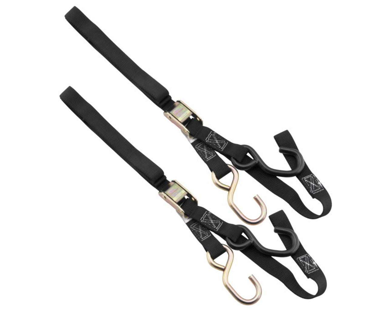 BikeMaster Motorcycle/ATV Tie Downs W/Soft Tie 1"x 6' Black 100514