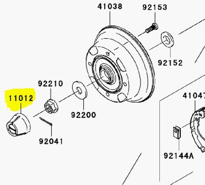 Kawasaki OEM Factory Wheel Cap Mule Teryx 11012-1969
