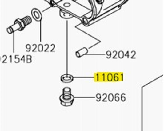 Kawasaki OEM Oil Drain Bolt Gasket KLX300 KLX230 KLX250 11061-0222