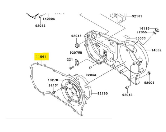 Kawasaki OEM Clutch Cover Gasket Vulcan 1500 1600 VN 11061-1081