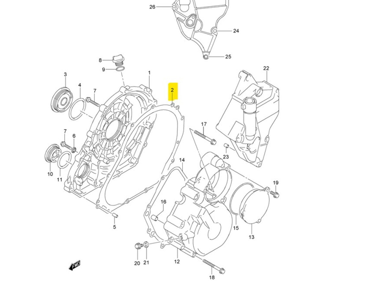 Suzuki Clutch Cover Gasket GSX-R600 750 2006-2022 11482-01H00