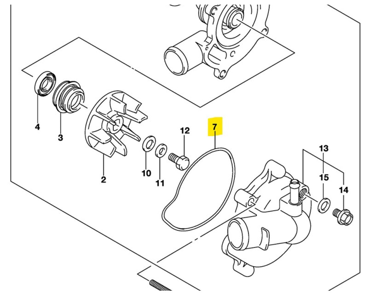 Suzuki Water Pump Outer Cover O-Ring Hayabusa GSX-R Boulevard 17418-33401