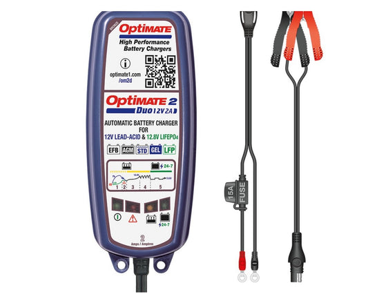 Optimate Tecmate 2 Duo TM-551 5 Step 12 Volt Battery Charger and Maintainer 38070572