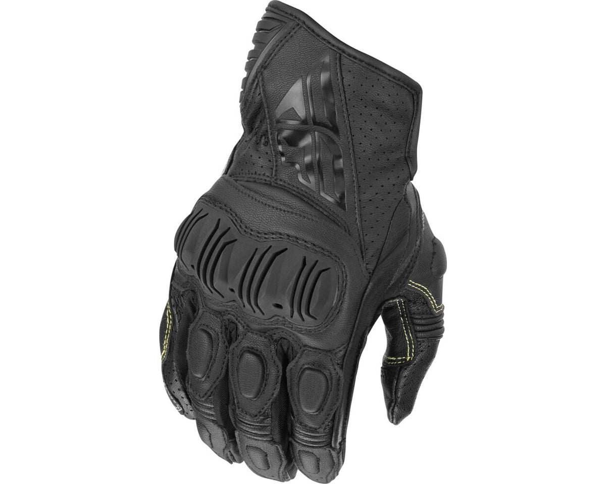 Fly Racing Brawler Leather Motorcycle Gloves Black