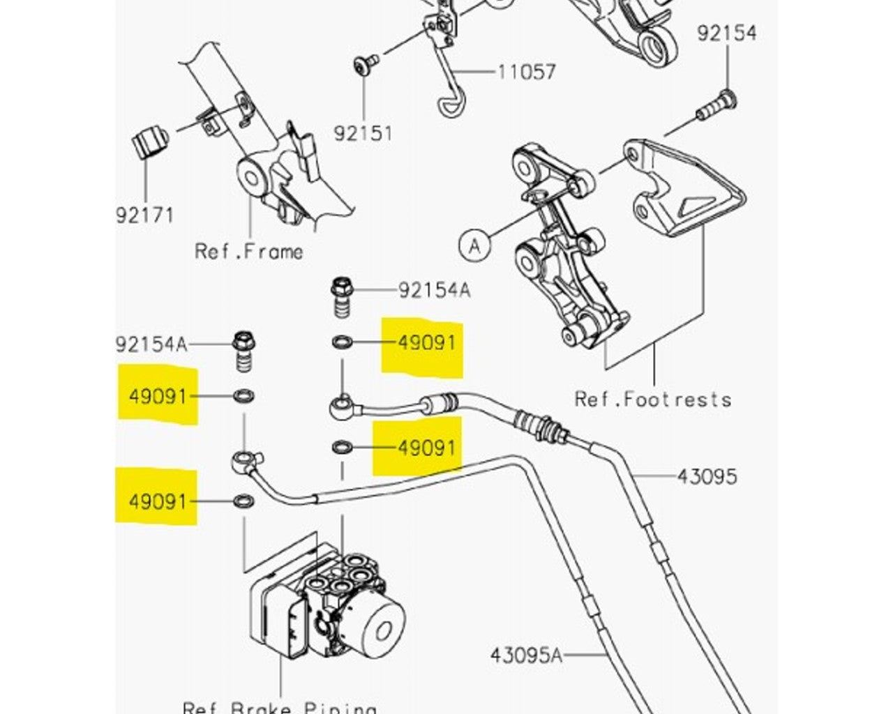 Kawasaki OEM Seal Washer 10.1x14.5 Multi-Fit 49091-0001