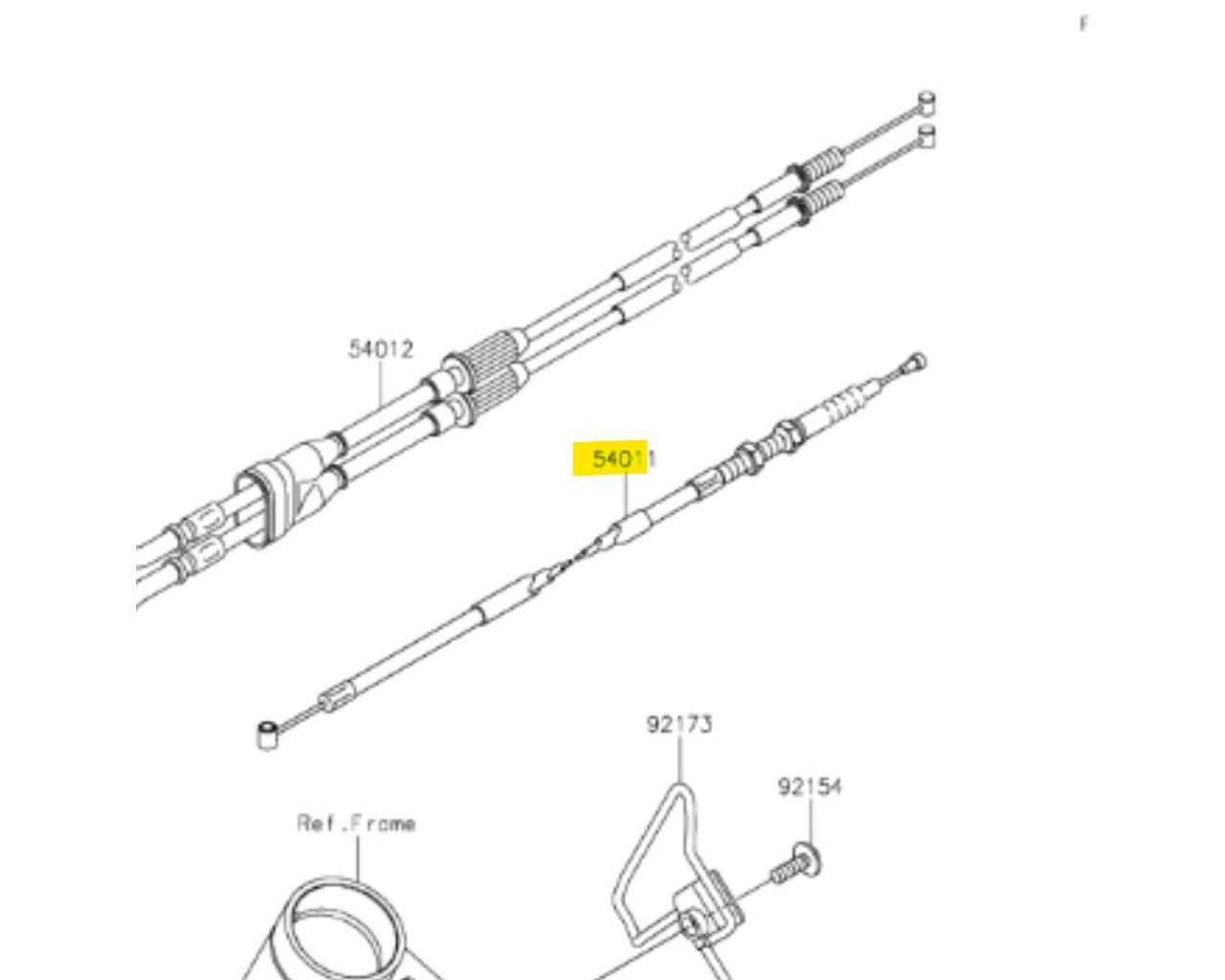 Kawasaki Clutch Cable Factory OEM KLX230 KLX230R SM 2020+ 54011-0639