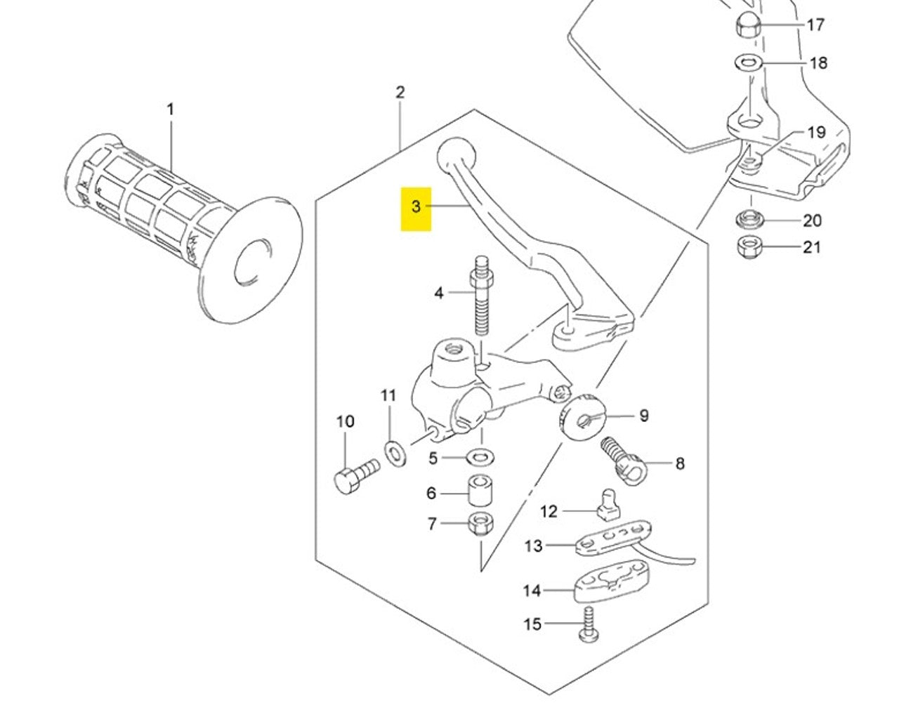 Suzuki OEM Clutch Lever DR650 DR650SE 1995-2009 57620-20A02