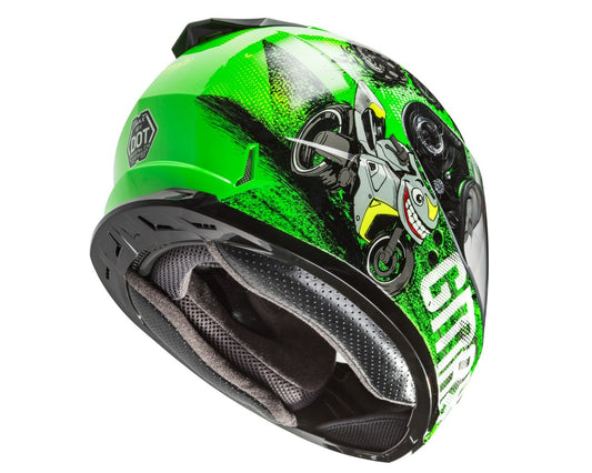 GMAX GM-49Y Beasts Youth Full-Face Helmet Neon Green Small 72-4993YS