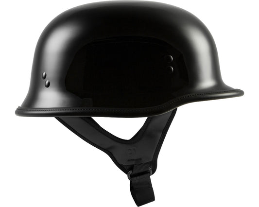 Highway 21 9mm German Beanie Half Helmet - Matte Black