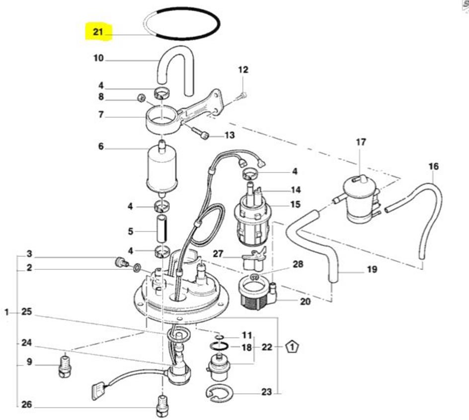 Ducati OEM Replacement Fuel Pump O-Ring ST2 ST3 ST4 748 916 996 998 88650011A