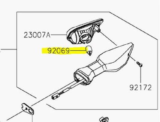 Kawasaki OEM Replacemnt Turn Signal Bulb 12V 10W 92069-0090