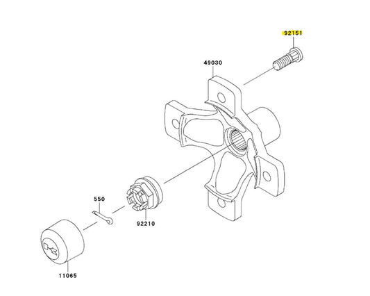 Kawasaki Wheel Stud Bolts 10x29.5 ATV 750 650 Brute Force 92151-1392