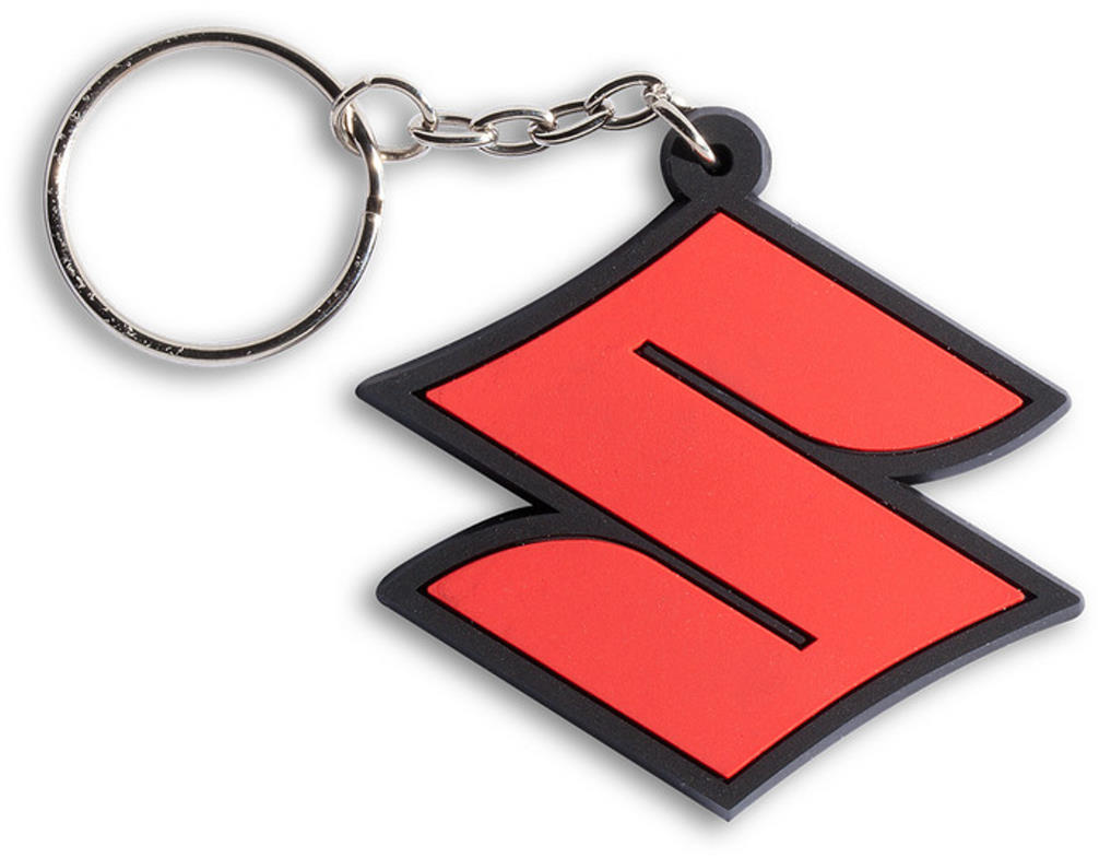 Suzuki "S" Logo Keychain Key Chain Keyfob Key Fob 990A0-19113 Red