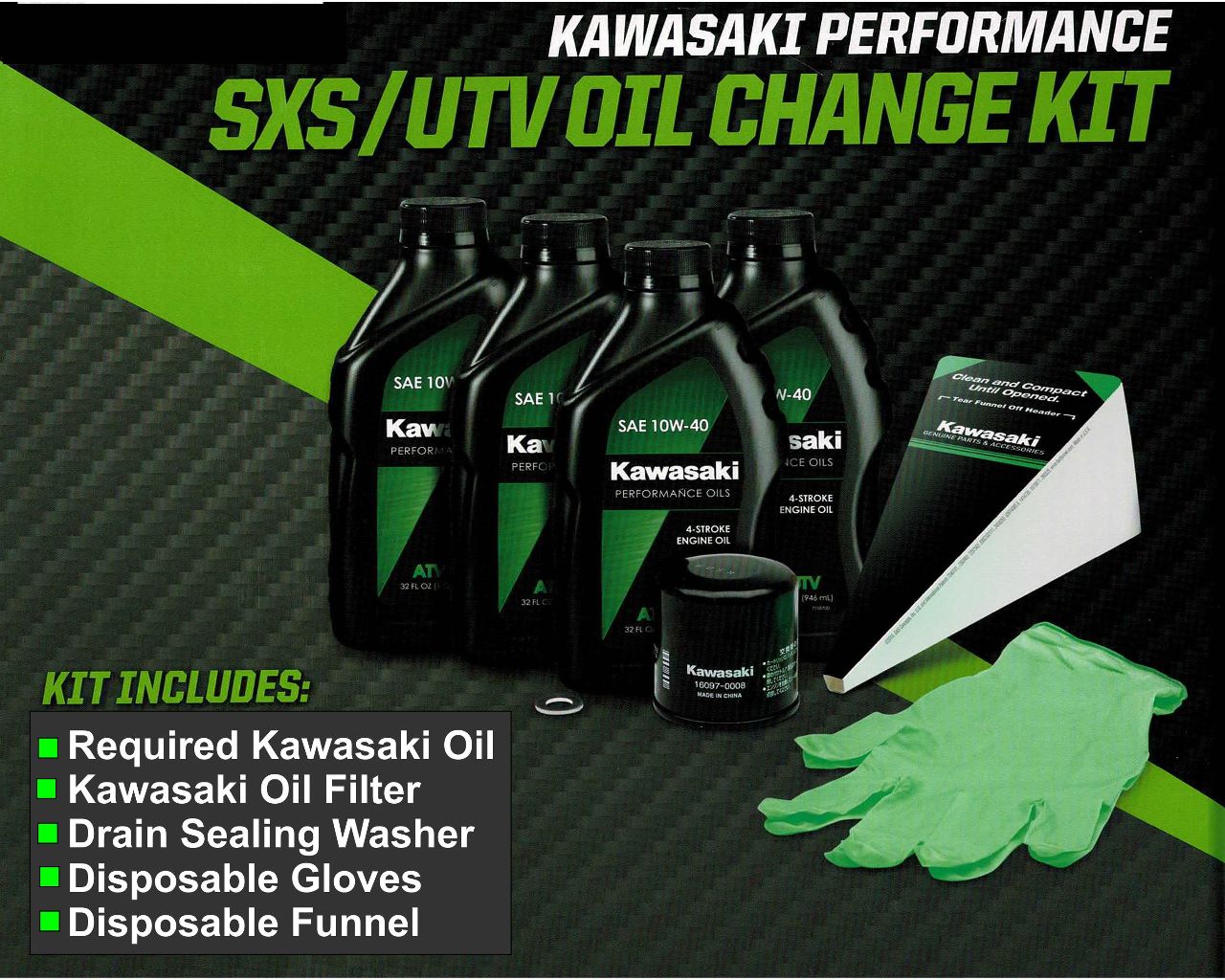 Kawasaki Genuine Oil Change Kit SXS/UTV Mule Gas 4000 4010 Trans 4x4  99969-3839