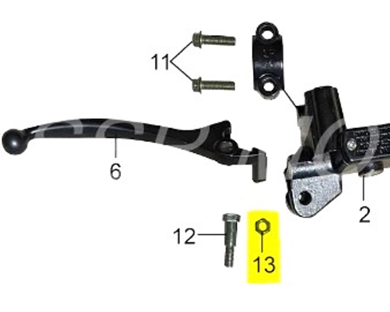 SSR OEM Nut for Lever Pivot Bolt Mult-Fit A00005-22-X4