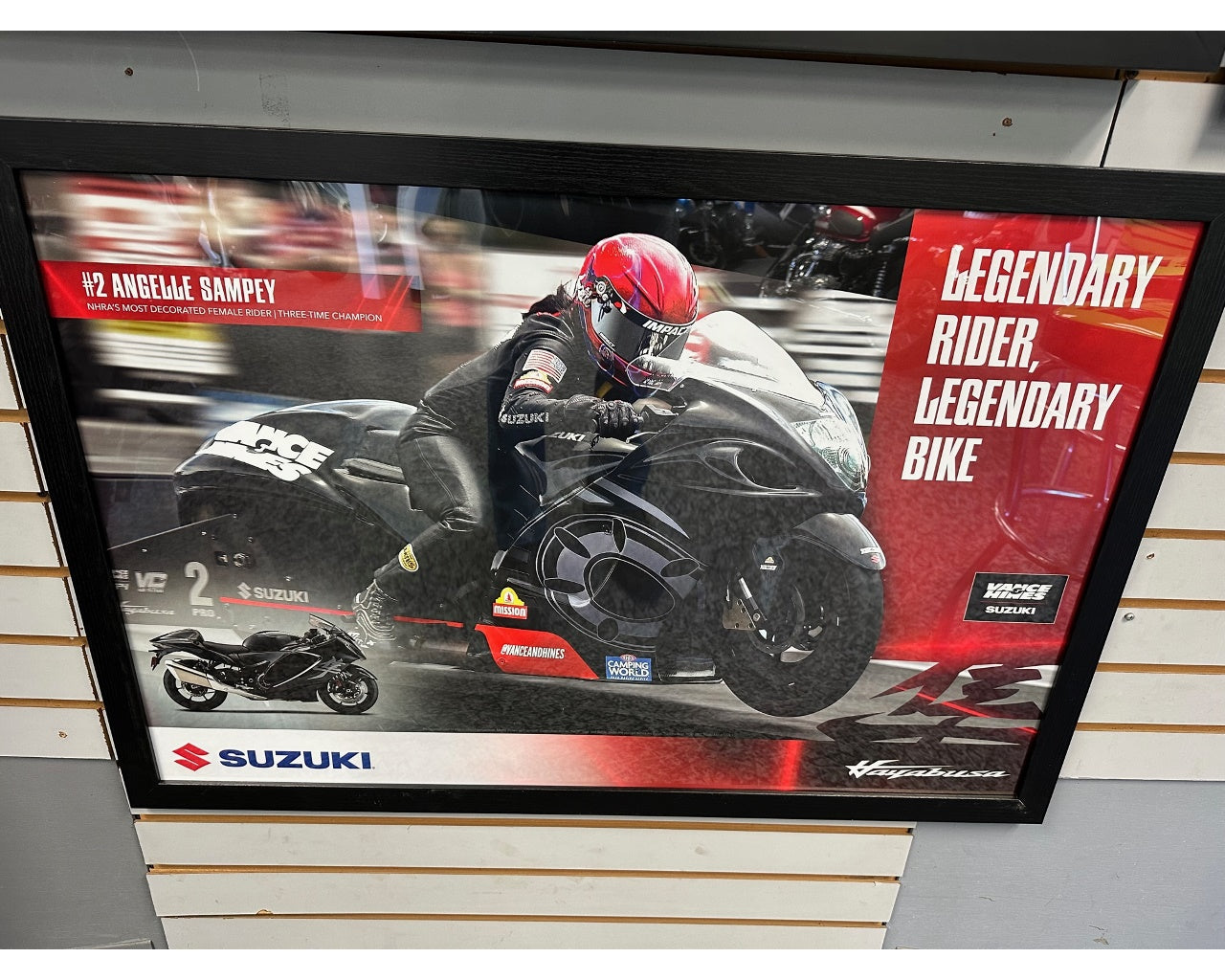 Suzuki Hayabusa Angelle Sampey NHRA Dealer Exclusive Poster GSXPOSTER22