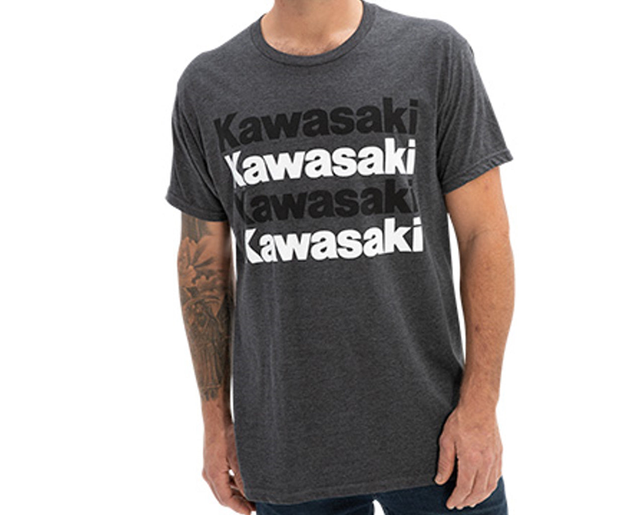 Kawasaki Repeat Gray T-Shirt K001-2582-CH
