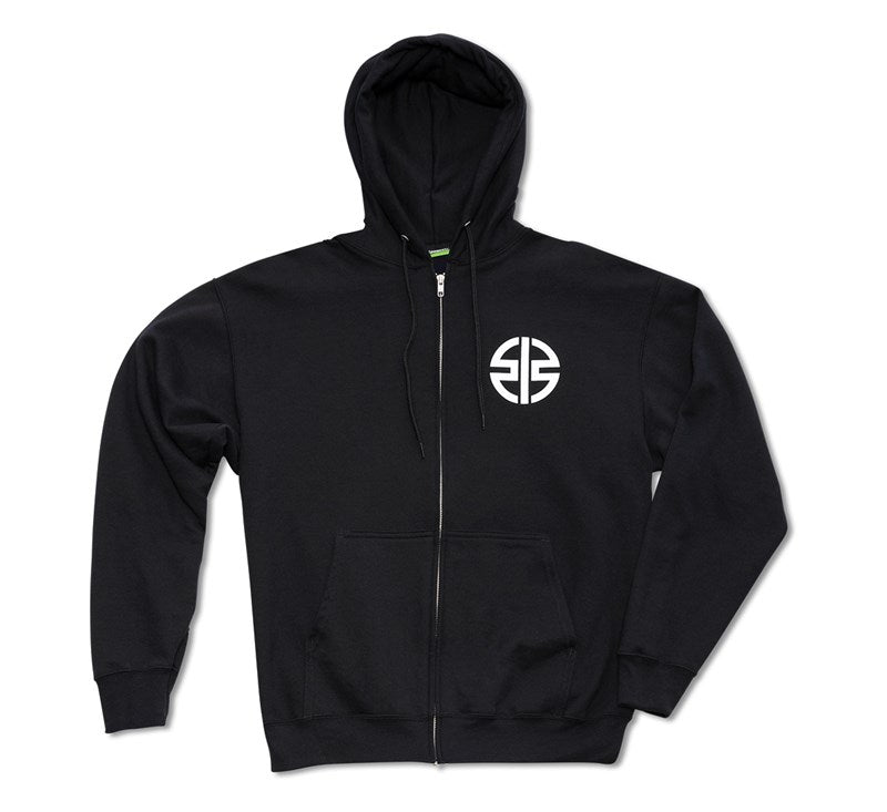 Kawasaki River Mark Logo Zip Front Sweatshirt Black