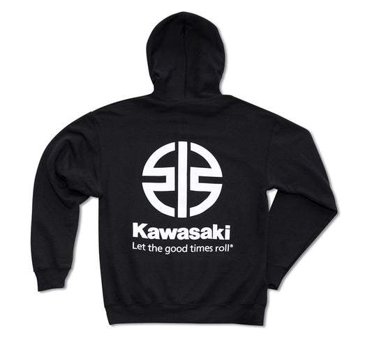 Kawasaki River Mark Logo Zip Front Sweatshirt Black