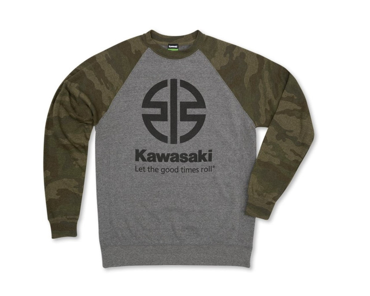 Kawasaki River Mark Logo Camo Crewneck Sweatshirt