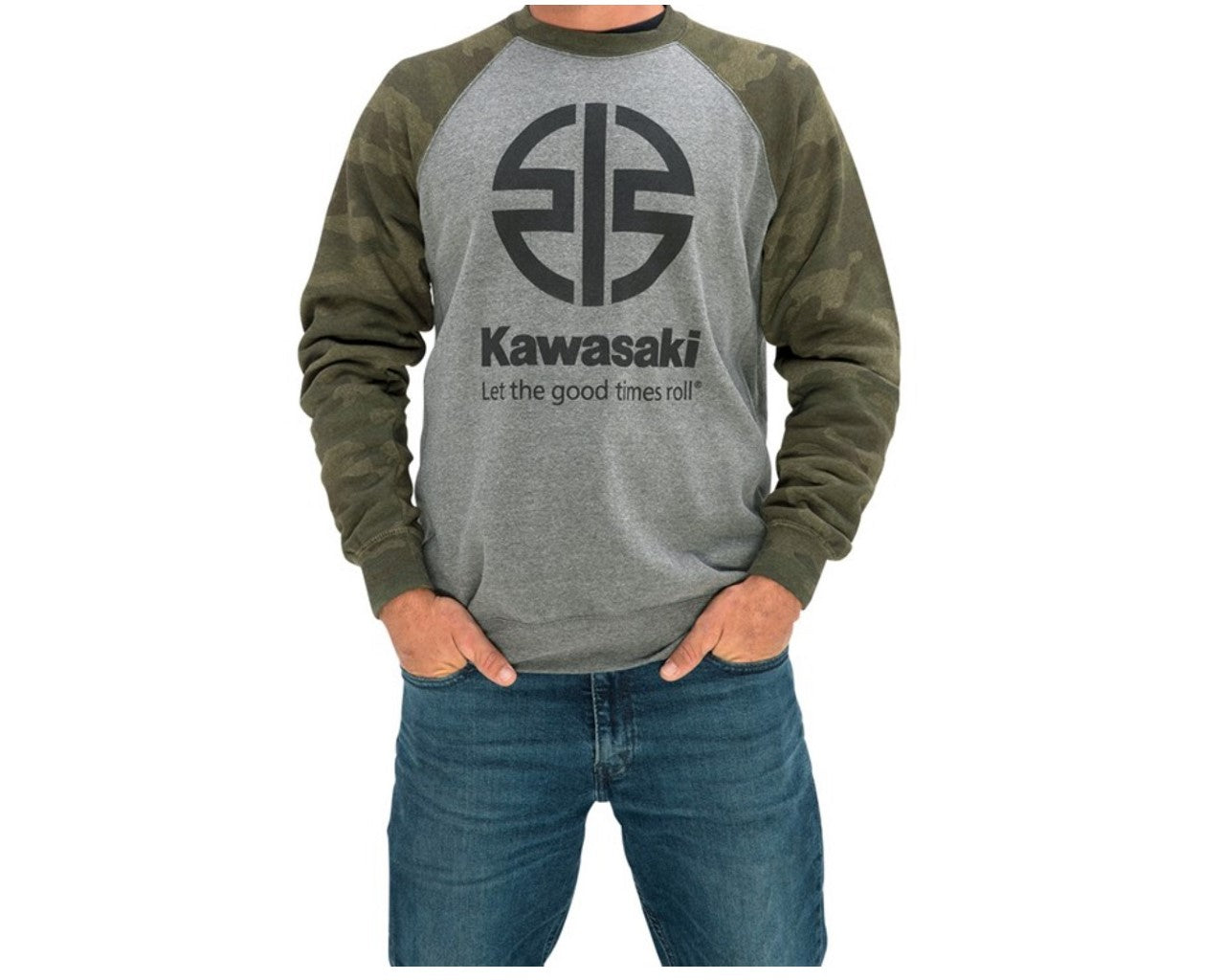 Kawasaki River Mark Logo Camo Crewneck Sweatshirt