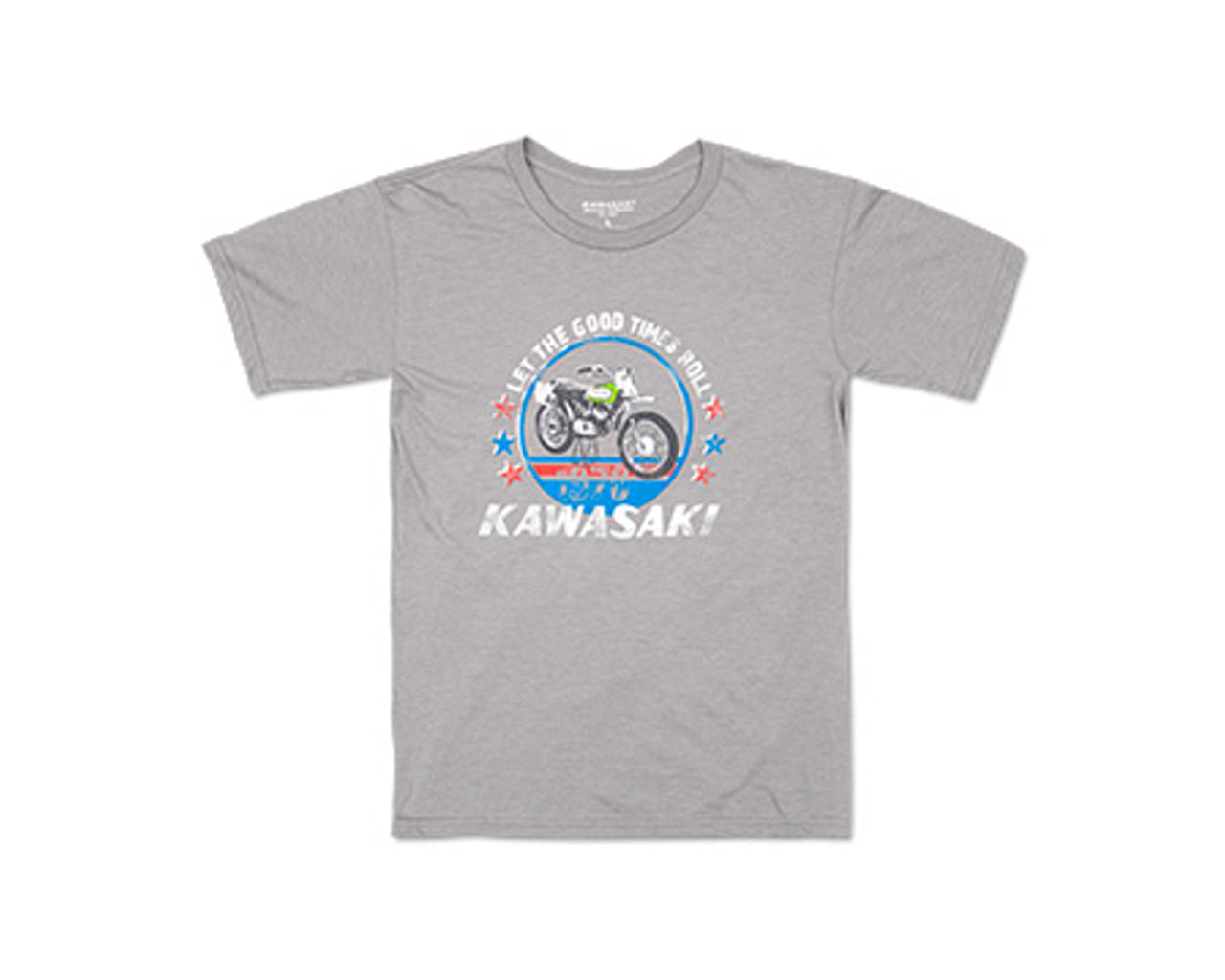 Kawasaki 1970 Heritage Let The Good Times Roll Gray T-Shirt