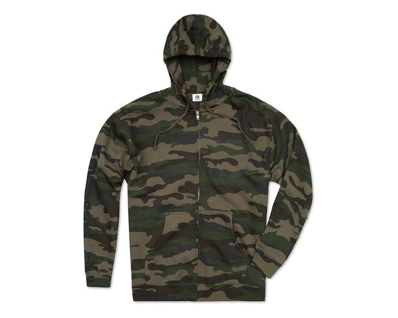 Kawasaki Zip Up Camo Hoodie Black