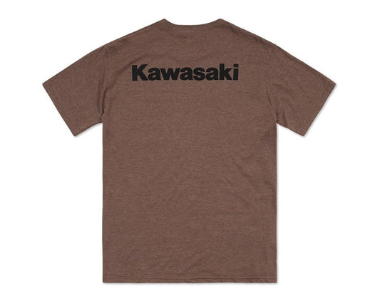 Kawasaki Retro Heritage Adult T-Shirt Brown