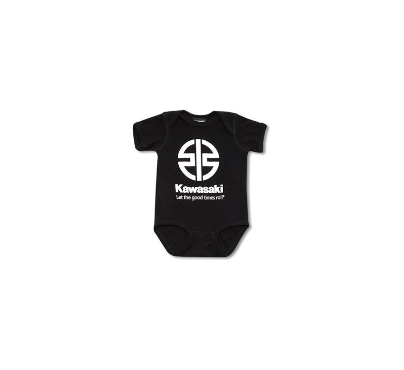 Kawasaki River Mark Logo Baby Onesie Black