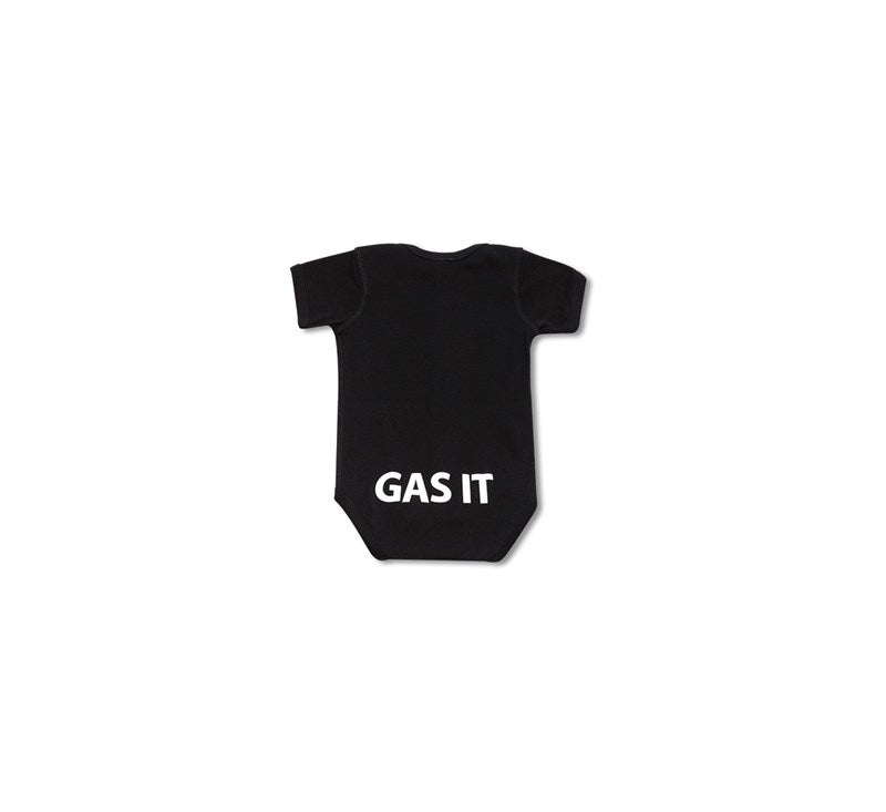 Kawasaki River Mark Logo Baby Onesie Black