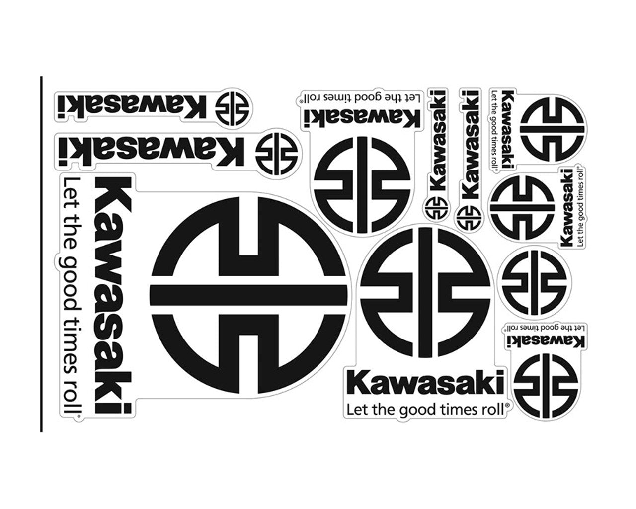 Kawasaki River Mark Logo Decal Sheet K062-9514-BKNS