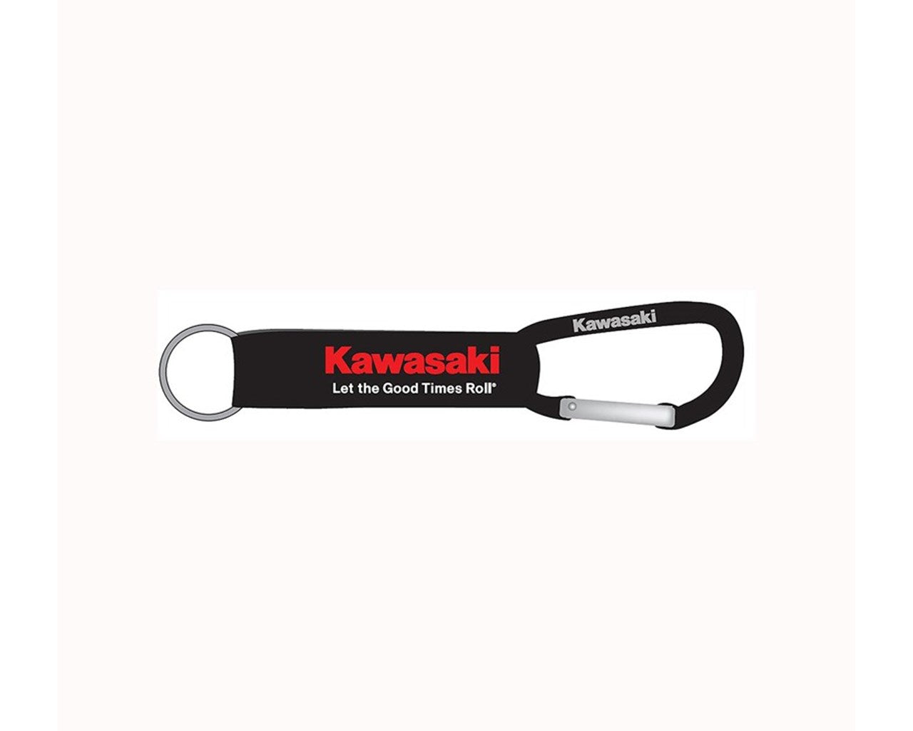 Kawasaki Let The Good Times Roll Carabiner Keychain K064-9114-BKNS