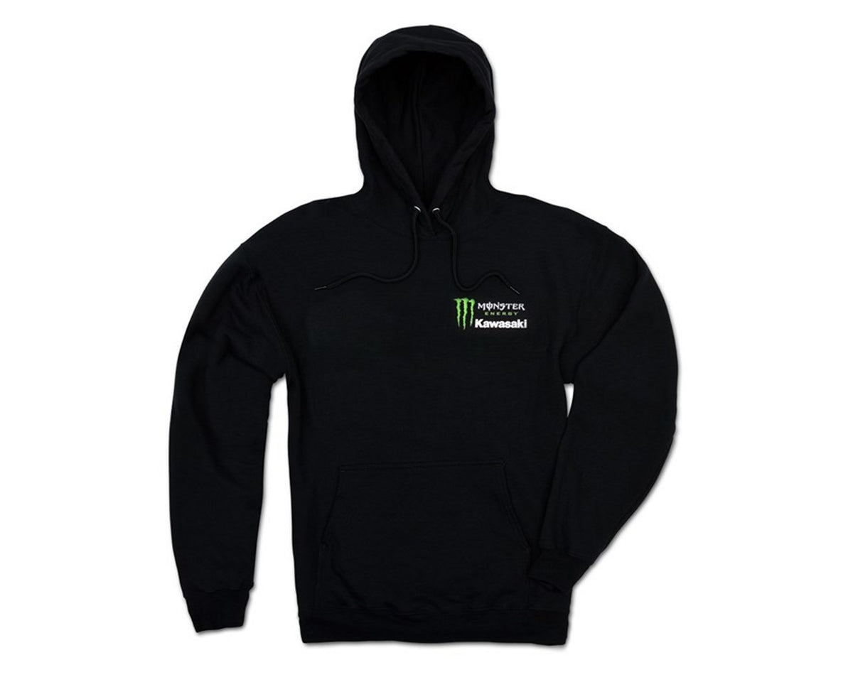 Kawasaki Monster Energy Pull Over Hooded Sweatshirt Black