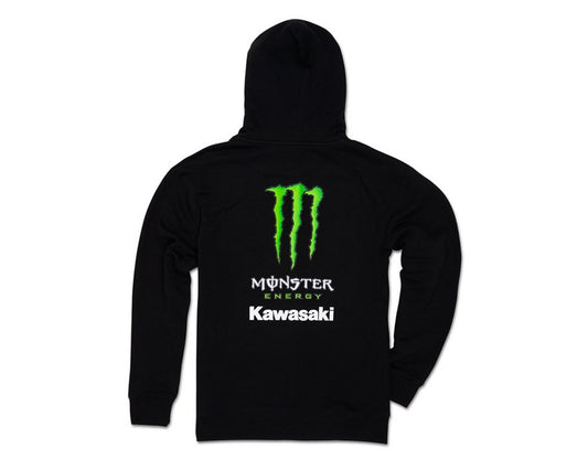 Kawasaki Monster Energy Pull Over Hooded Sweatshirt Black