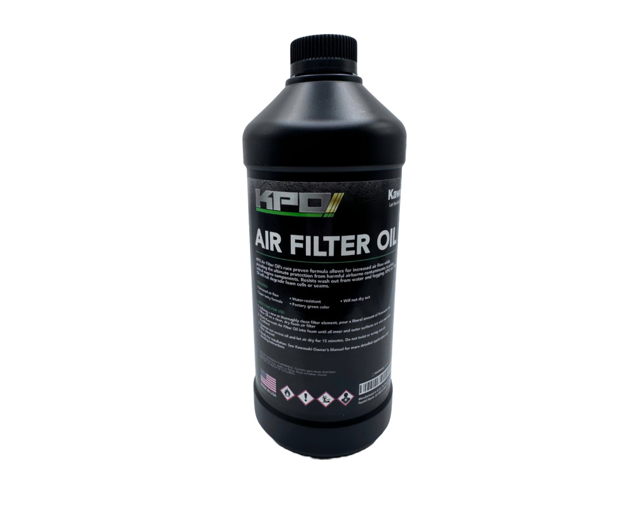 Kawasaki KPO Air Filter Oil for Motorcycles ATVS and SXS 32oz K63G-101-01Q