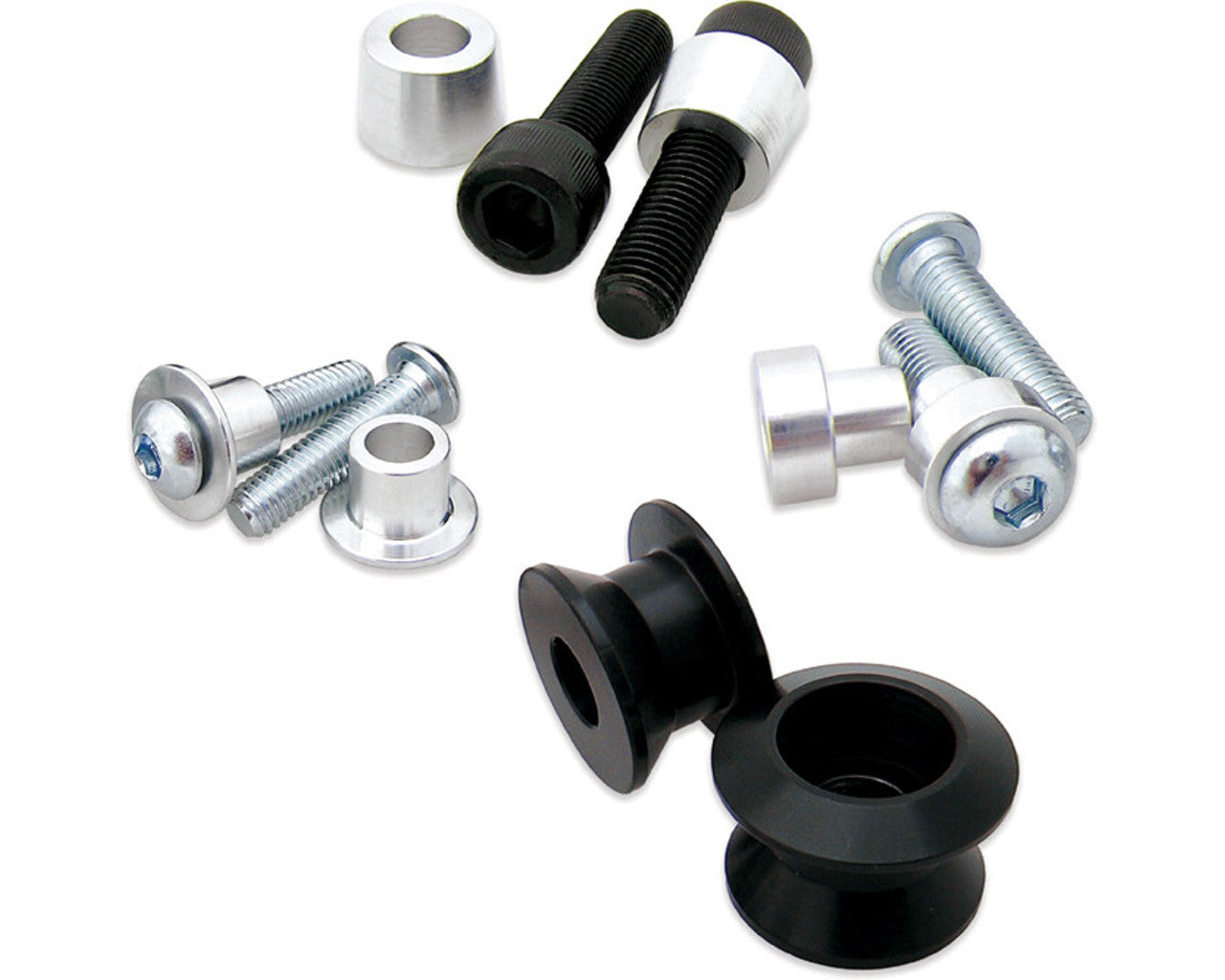 ProBoltUSA Swingarm Spools Black Multi-Fit Most Models 020-00151