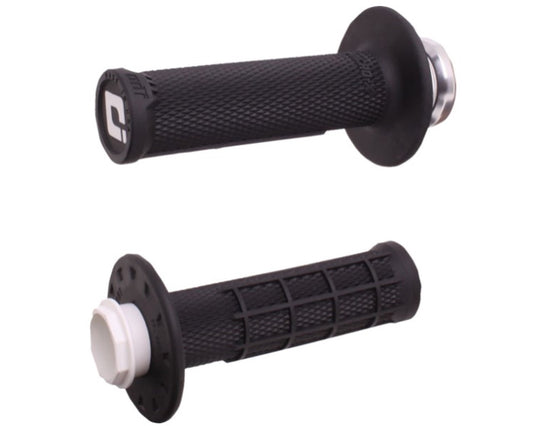 ODI Motorcycle Grips Micro-X Lock On Half Waffle Black/Silver H36MXB