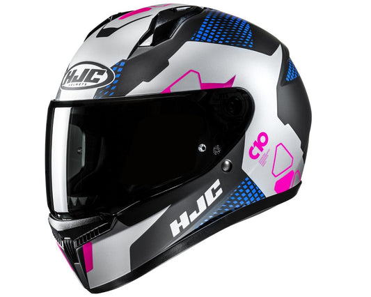 HJC  C 10 Motorcycle Full Face Helmet ASPA Silver/Blue/Pink/Black 