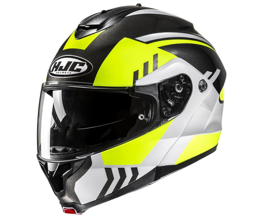 HJC C91 Modular Motorcycle Helmet KAON Hi-Viz/White/Black 