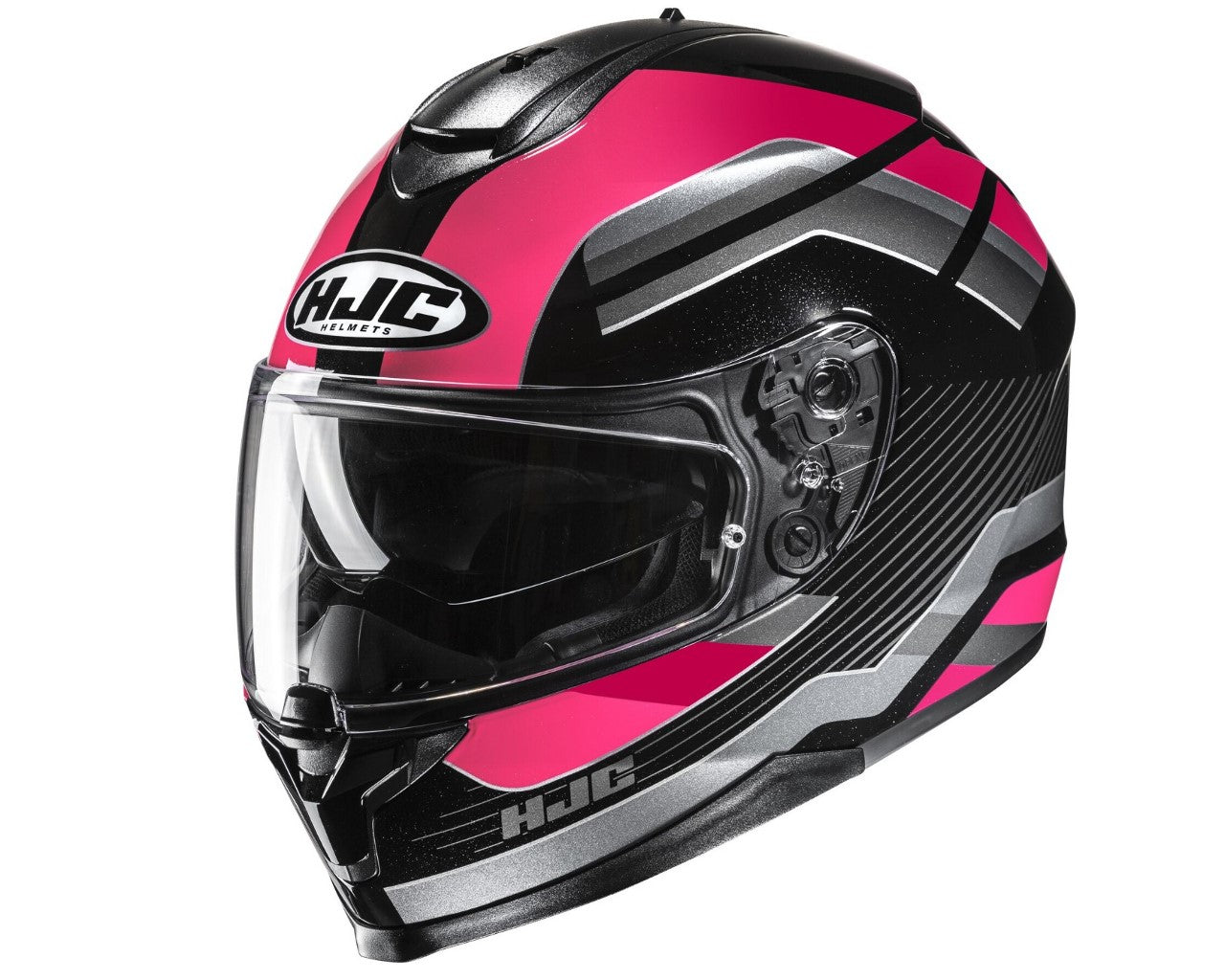 HJC C70 Motorcycle Helmet Belis Pink/Silver/Black 