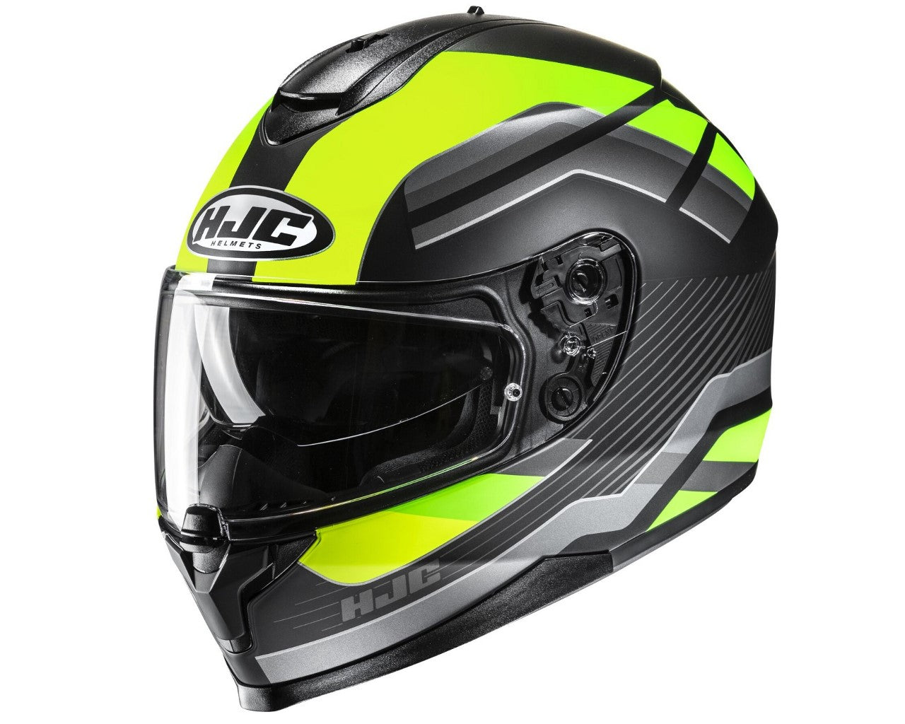 HJC C70 Motorcycle Helmet Belis Black/Green 