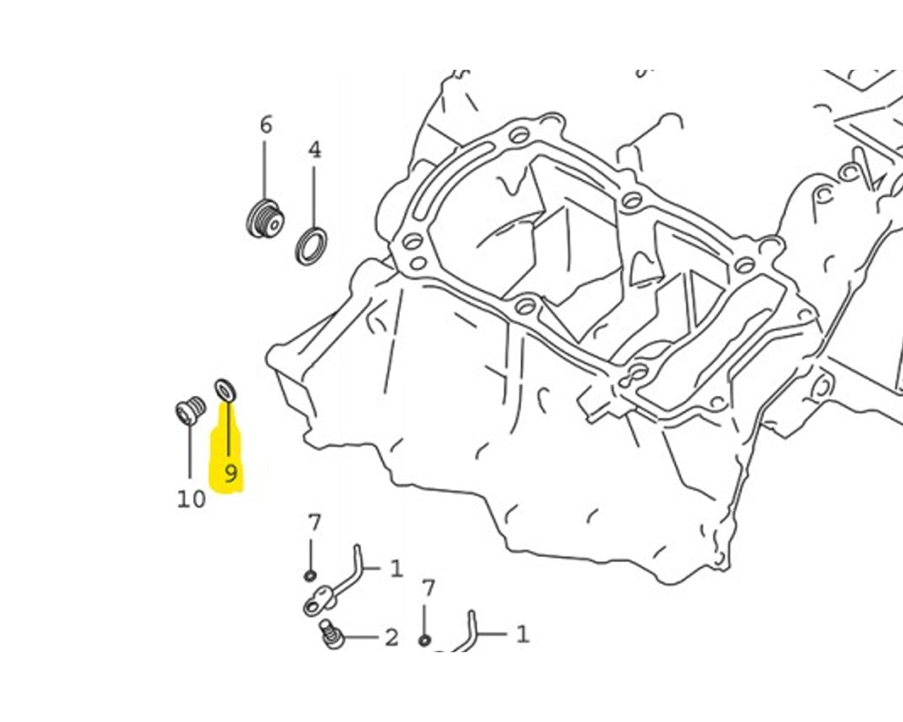 Suzuki Oil Drain / Oil Pipe Crush Washer 09168-10002
