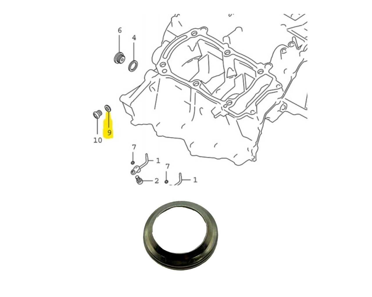 Suzuki Oil Drain / Oil Pipe Crush Washer Kit of 5 09168-10002