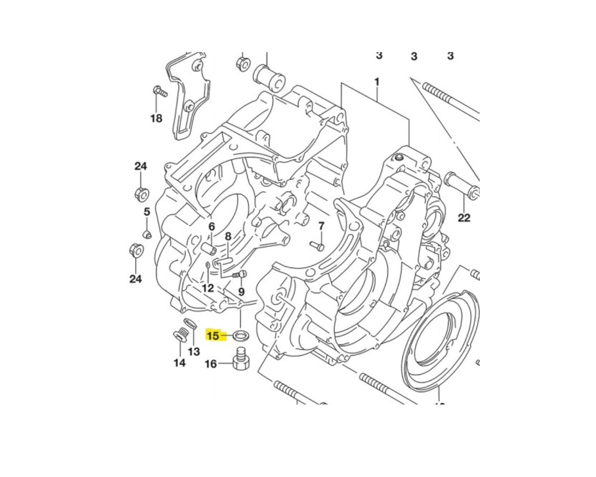 Suzuki Oil Drain Bolt Crush Washer KIT OF 5 Motorcycle/ATV 09168-14004