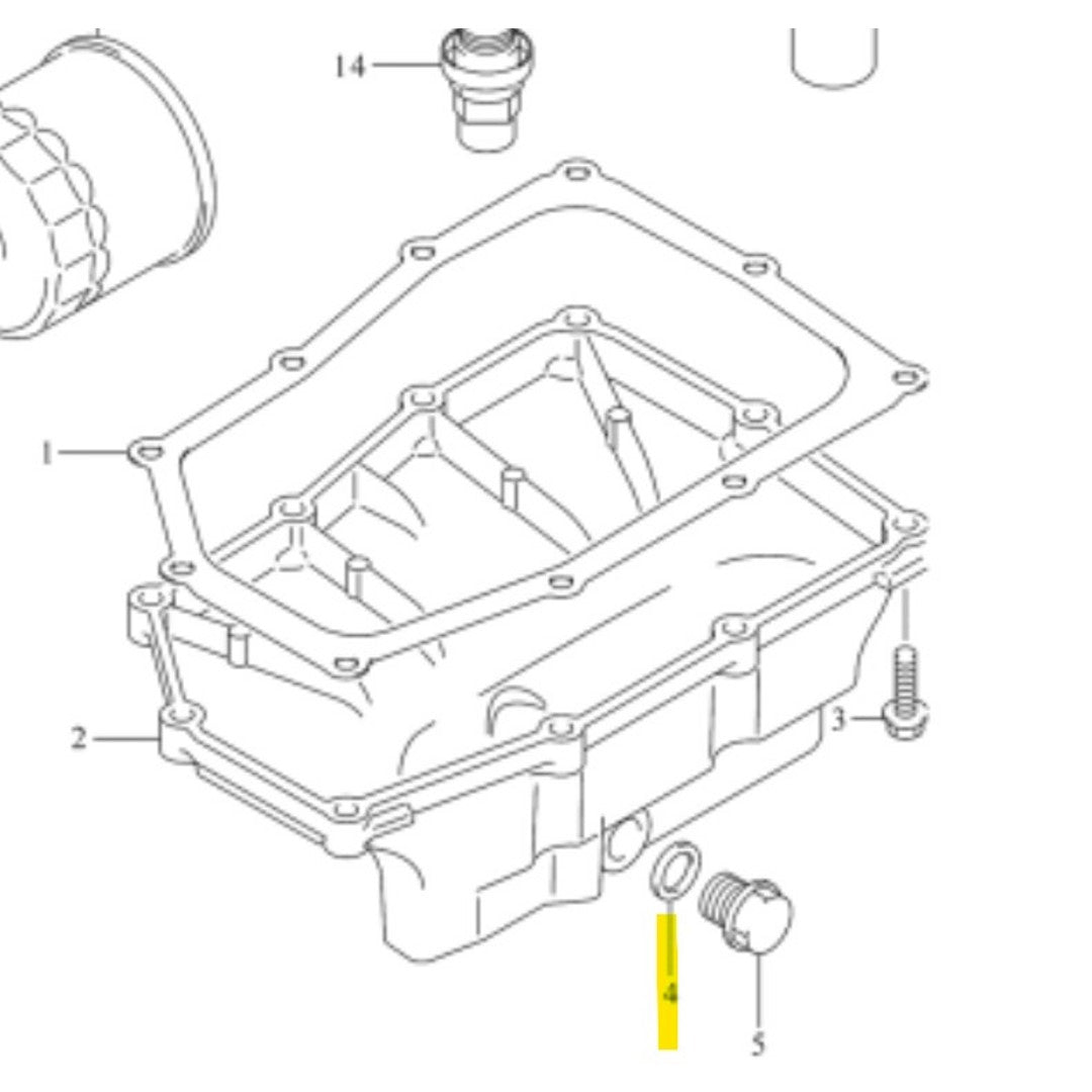 Suzuki Oil Drain Crush Washer Kit of 5 GSX250 GW250 09168-14L01-KIT