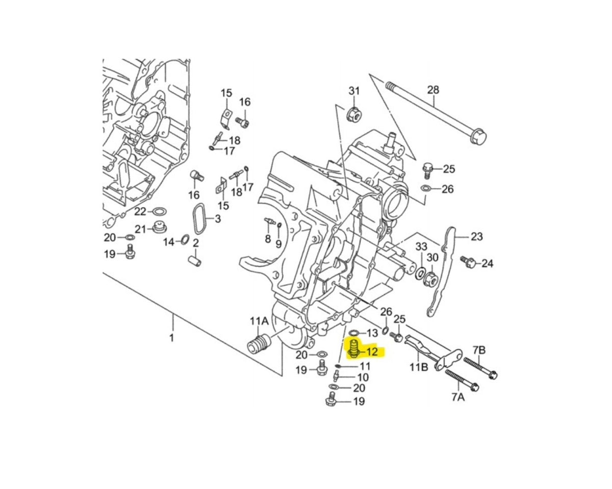 Suzuki Oil Drain Bolt Motorcycle/ATV 09247-12106