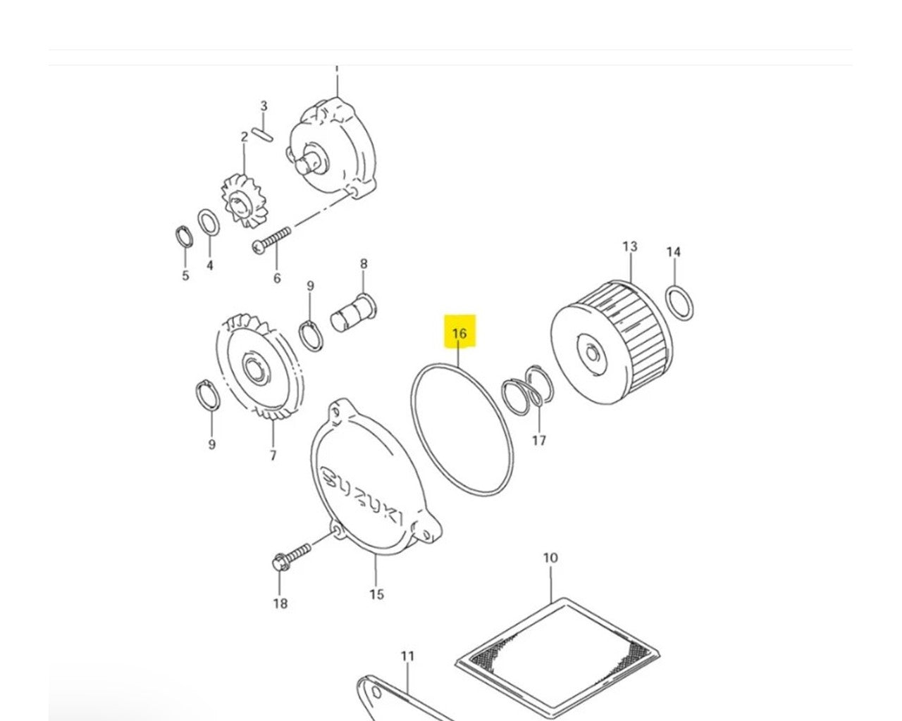 Suzuki Oil Filter Cover O-Ring Kit (Pack of 2) DR650 1997-newer 09280-72001-KIT